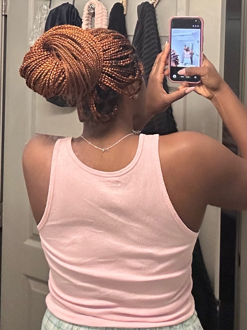 Light Pink Ribbed Tank Top - Picture 3 of 3
